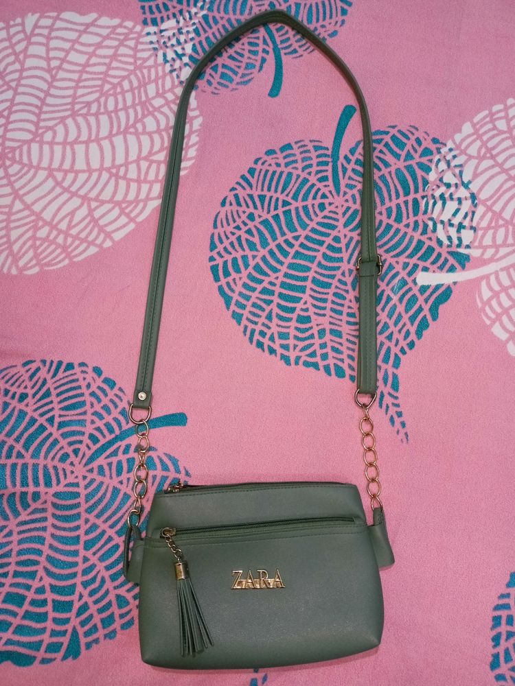 Zara Olive Crossbody Bag