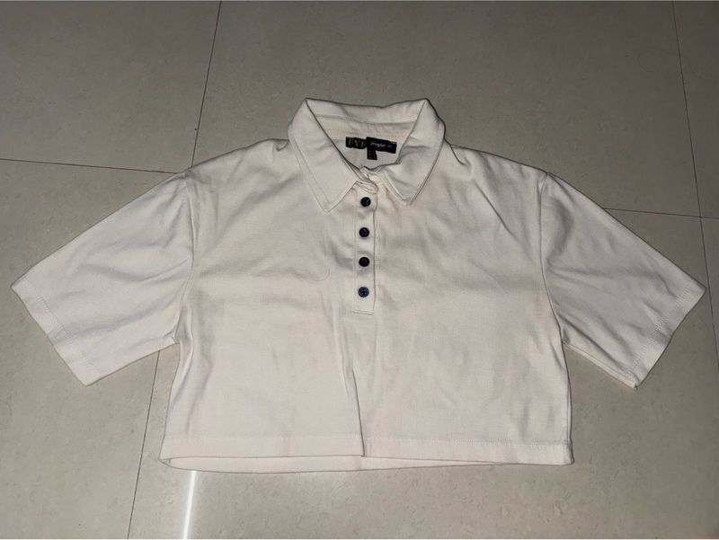 Cropped Polo Tee Shirt Women