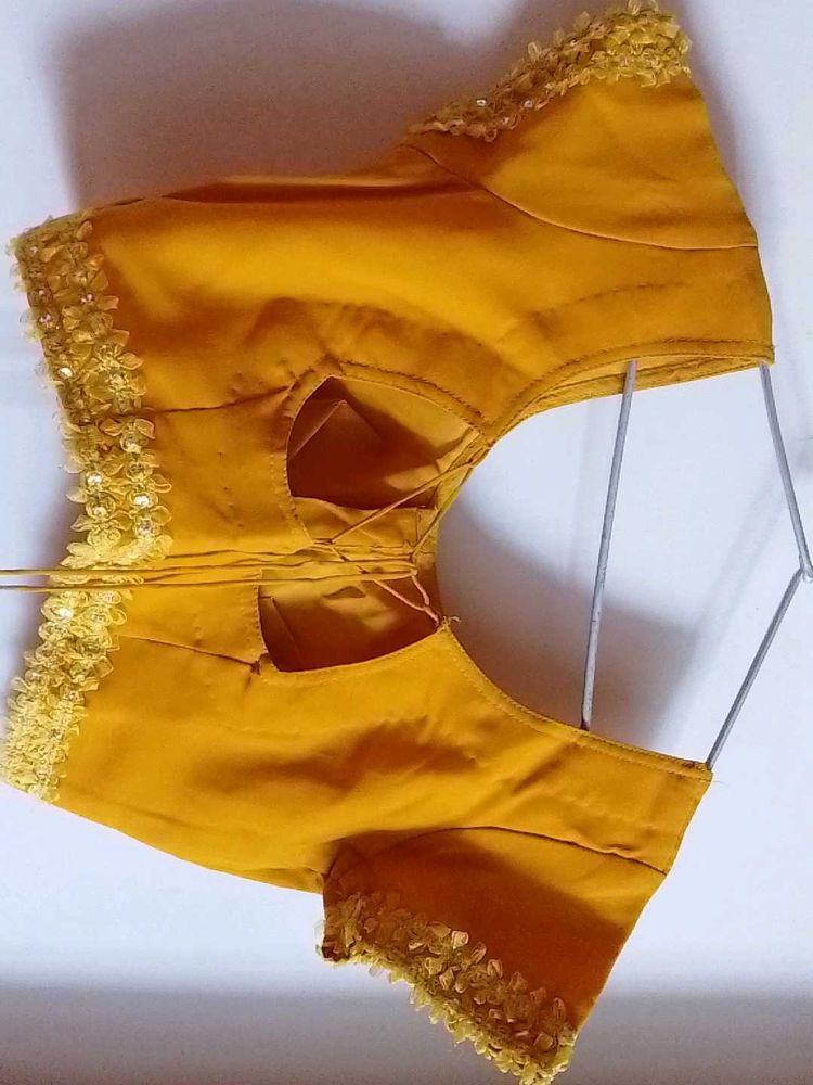 Elegant Yellow Embroidered Blouse