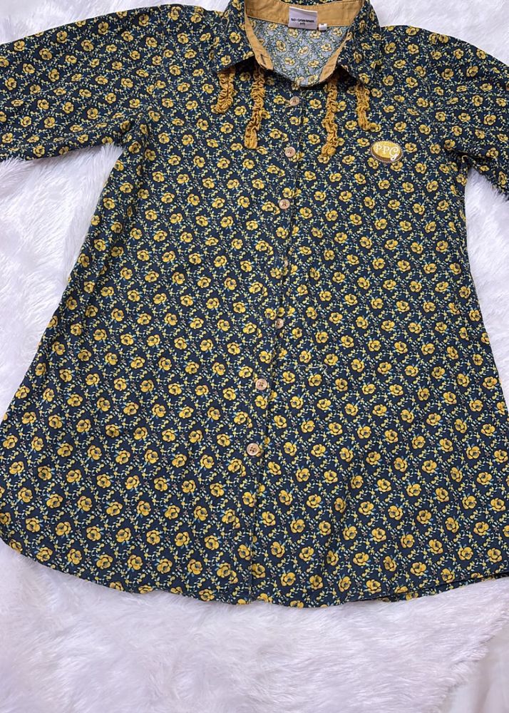 Vintage Floral Print Button-Down Shirt