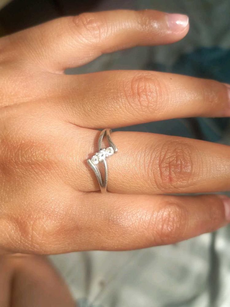 Pure silver ring