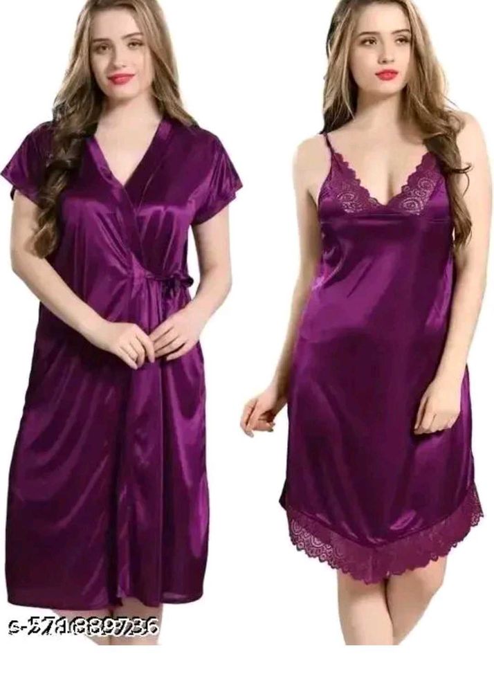 Satin Nighty &amp; Robe Set