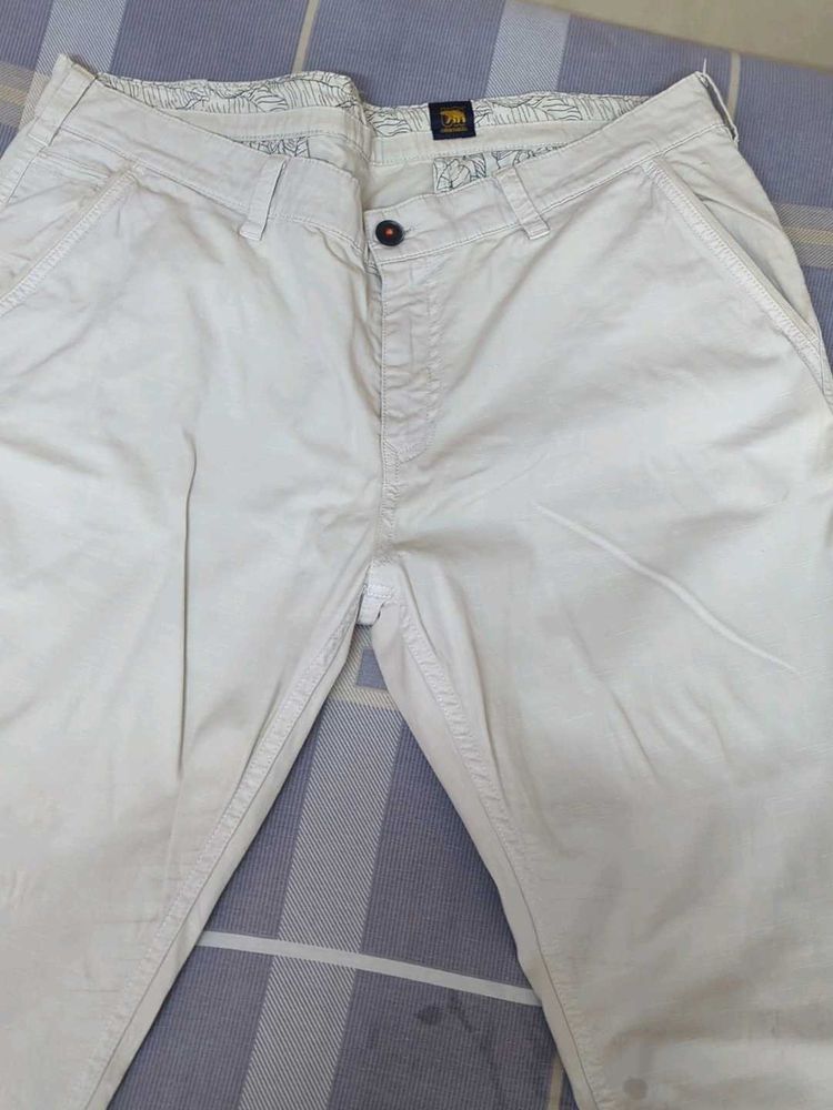 Men's Cream Chinos