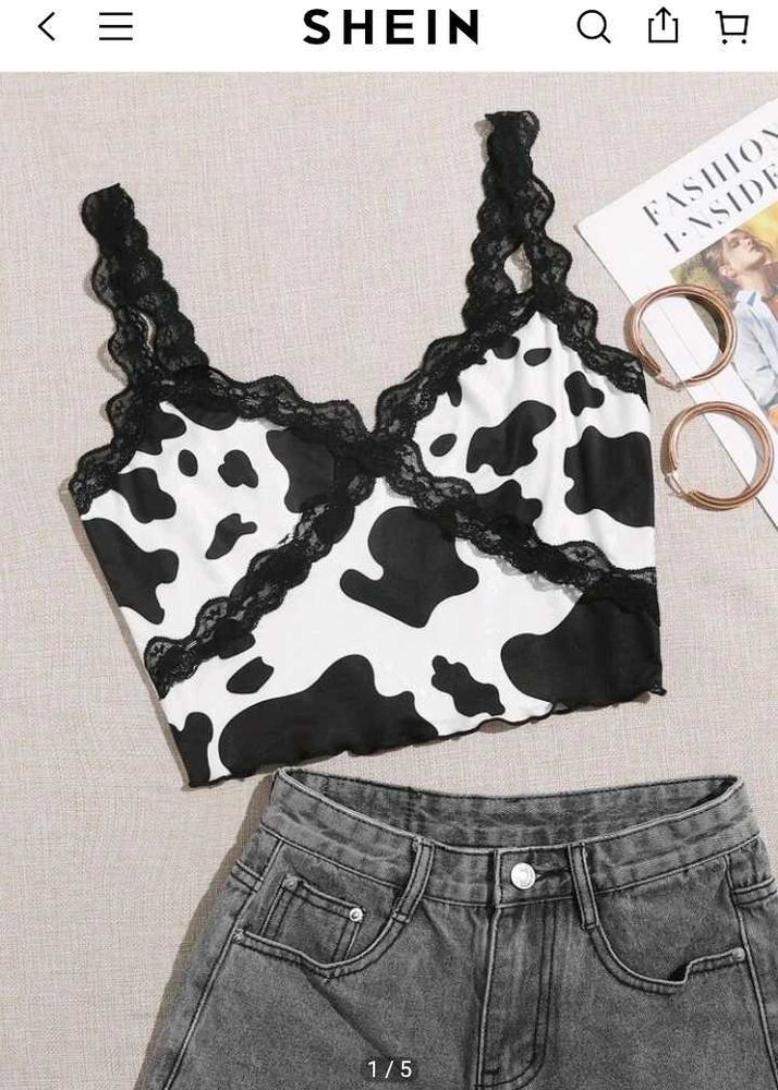 SHEIN Cow Print Cami Top