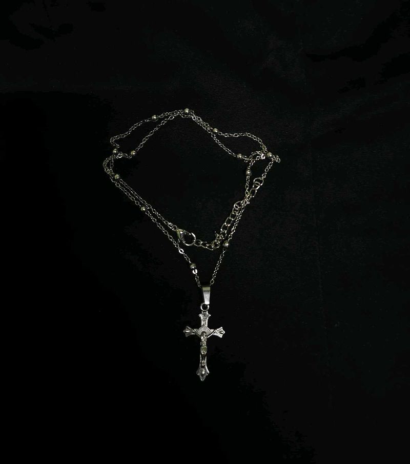 Silver Cross Pendant Necklace