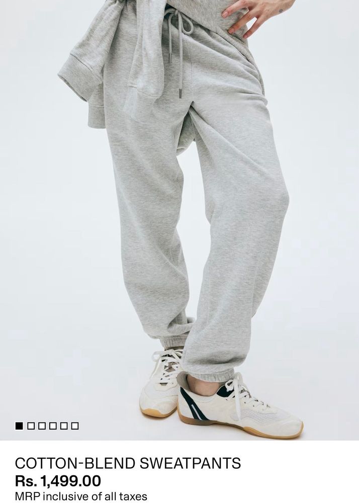 H&amp;M Grey Cotton Blend Sweatpants