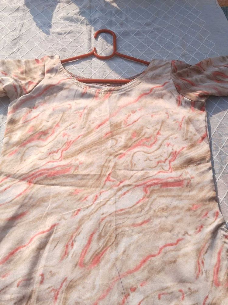 Elegant Printed Kurti Set | Gently Used | No Damag