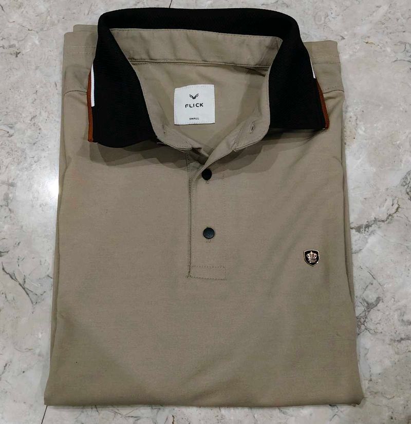 Men's Beige Polo Shirt