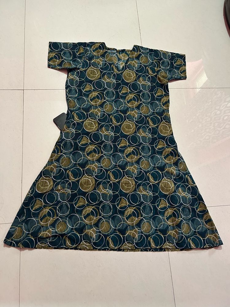 Circle Print A-Line Dress