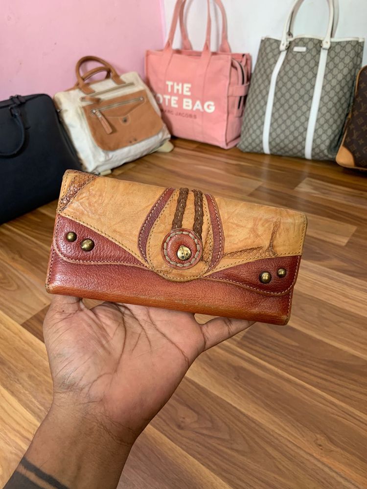 Vintage Esquire Boho Leather Continental Wallet