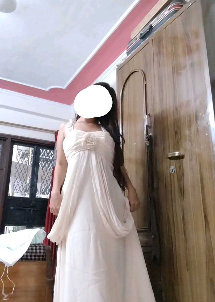 Elegant Cream Maxi Dress