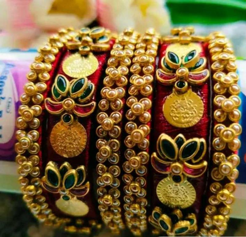 Lakshmi Kasullu With Lotus Bangles (6)