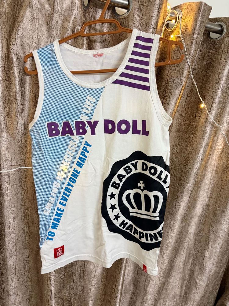 Baby Doll Graphic Tank Top