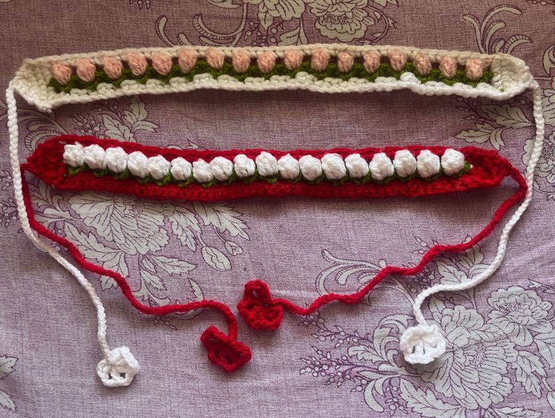 Handmade Crochet Headbands - Floral Detail