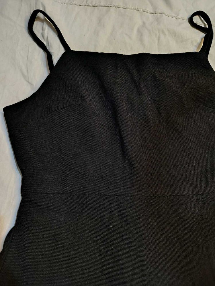 Classic Black Spaghetti Strap Dress