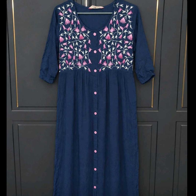 Embroidered Blue Kurta