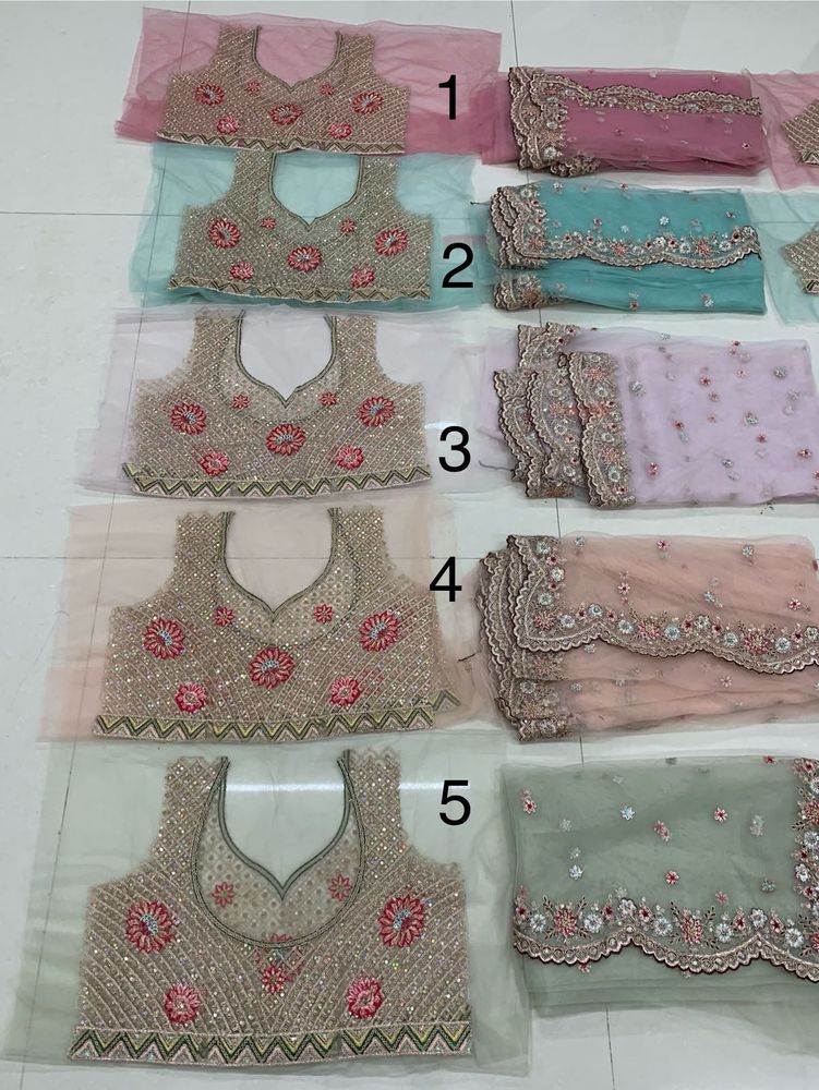 beautiful net saree havy embroidery work