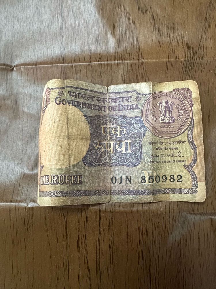 Vintage ₹1 Indian Banknote – Original