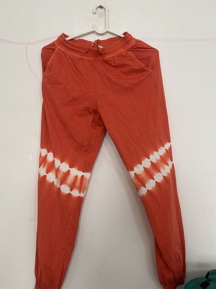 Orange Tie-Dye Joggers and top