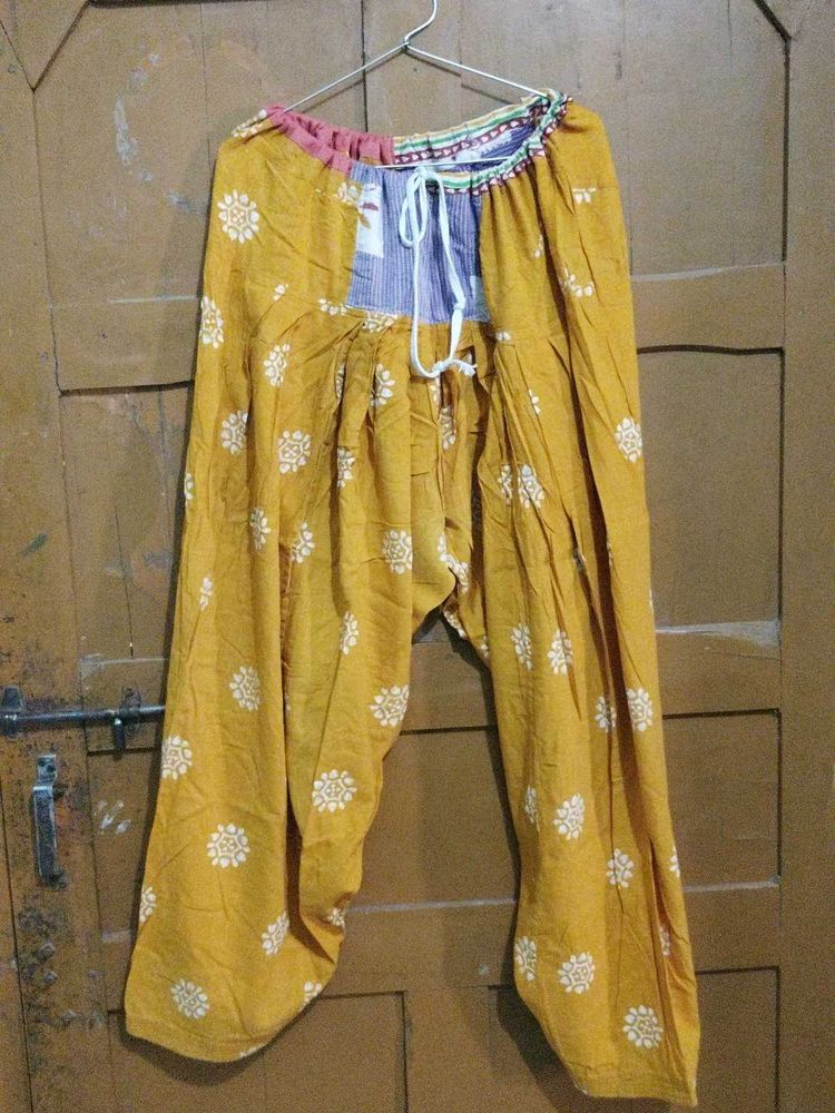 Boho Yellow Printed Palazzo Pants