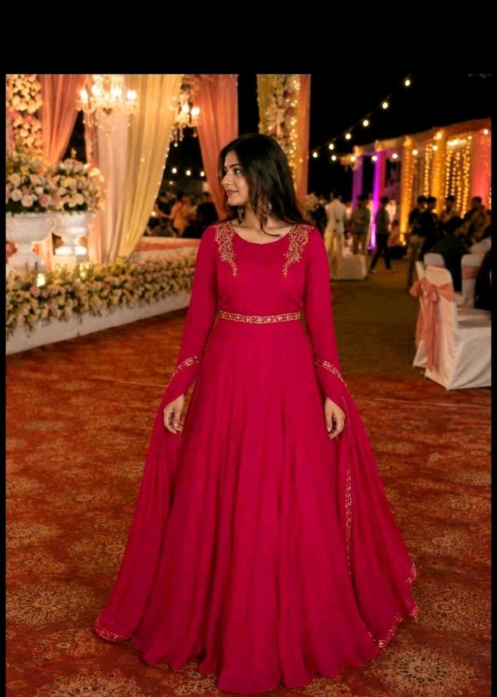 Elegant Pink Ethnic Gown
