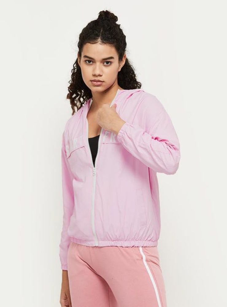 Max Pink Hooded Lightweight Jacket