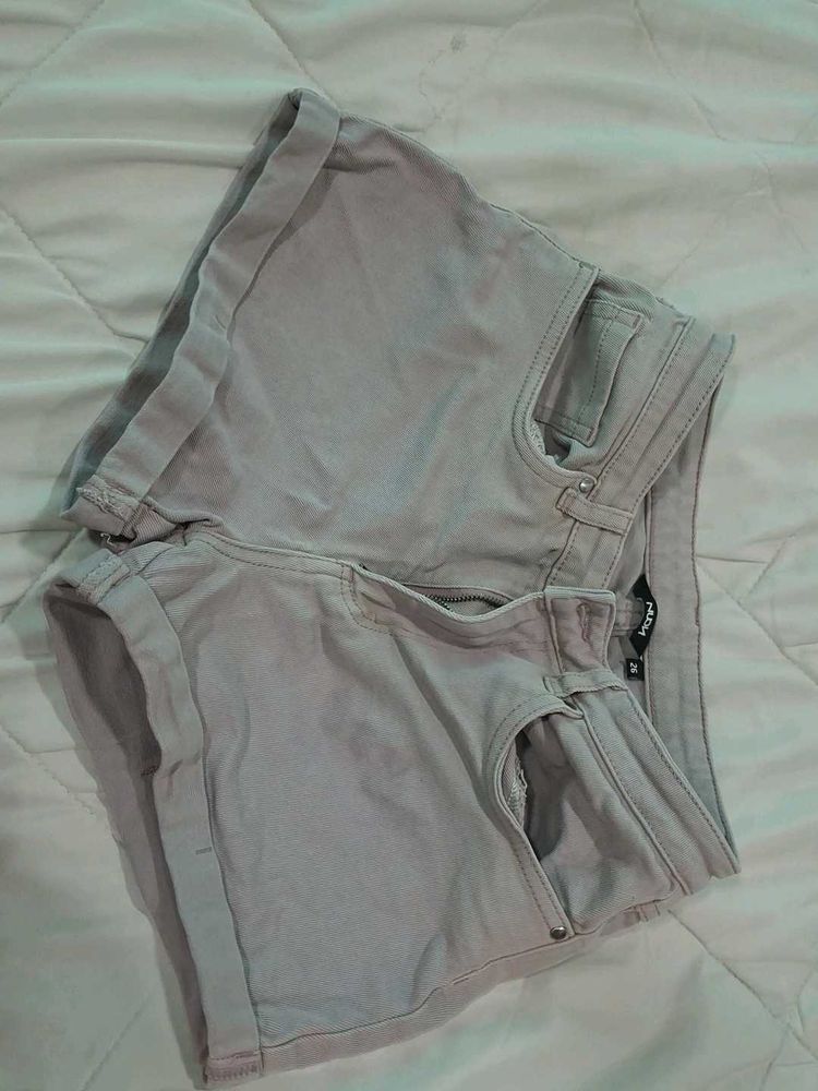 Cute Rolled Hem Denim Shorts
