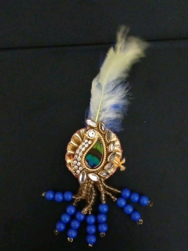 Ladoo Gopal Ji Ornament Brooch - Blue Colour