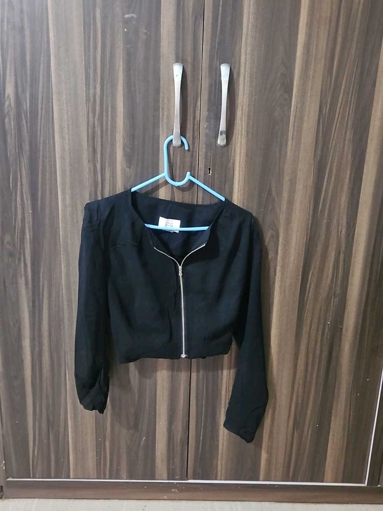 Black Cropped Jacket