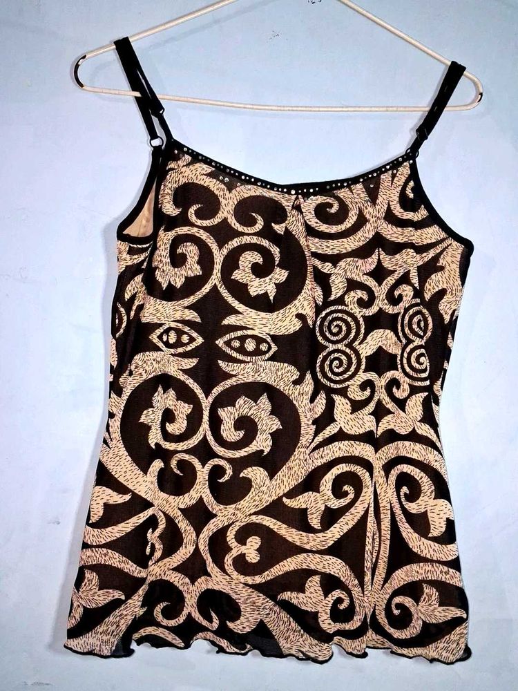 Elegant Printed Camisole Top