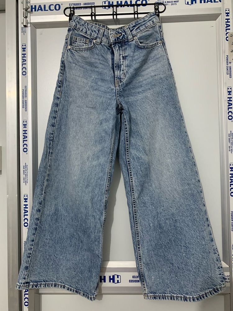 H&amp;M Light Wash Wide Leg Jeans