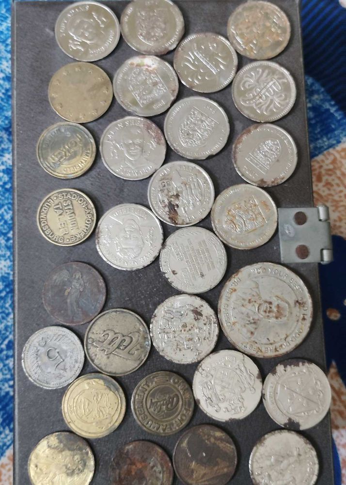 rare old Vintage token Coin Collection  (29 pcs )