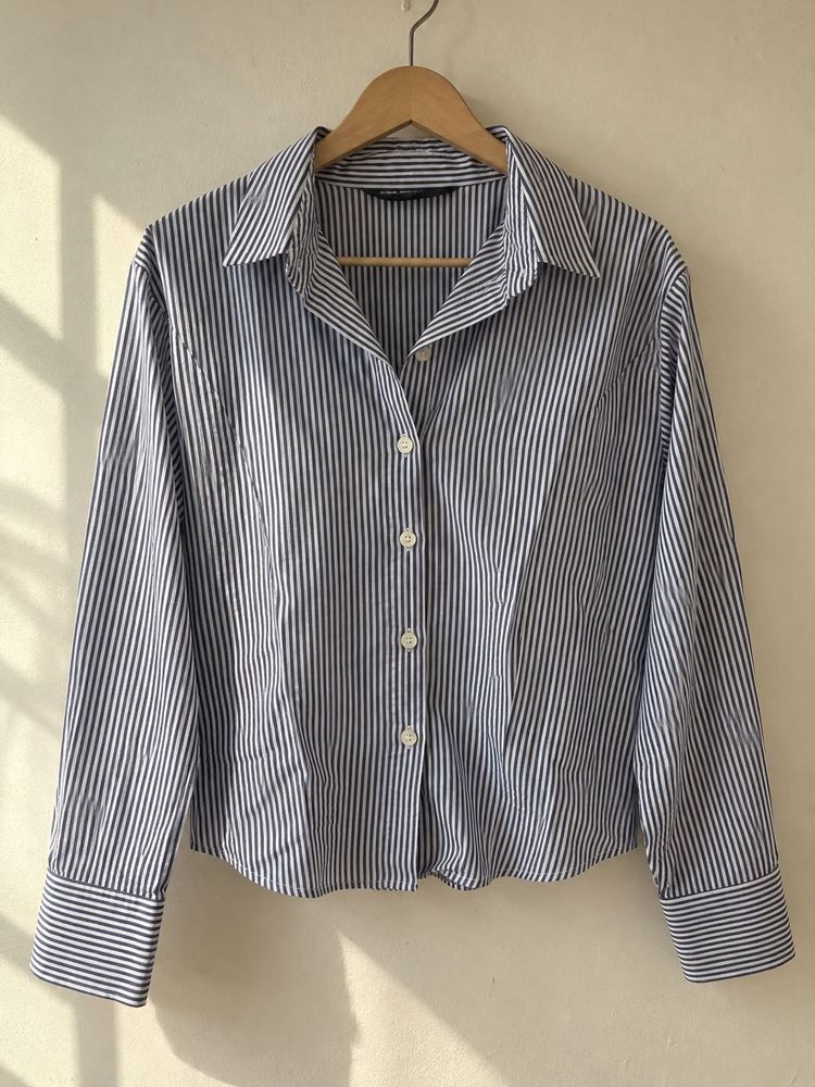 Blue stripped women shirt