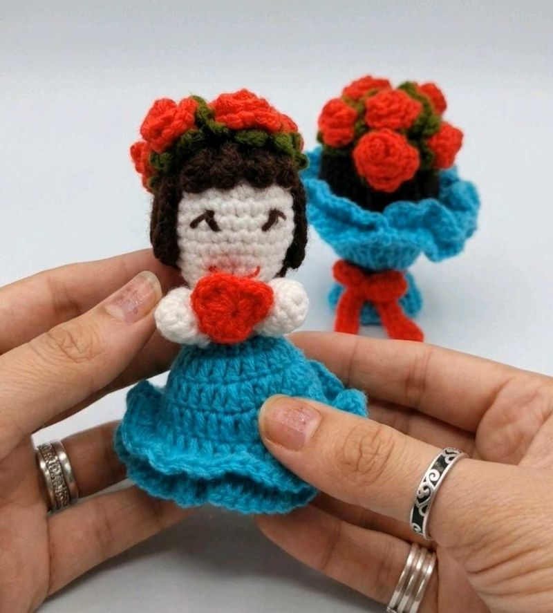 Crochet Doll with Heart