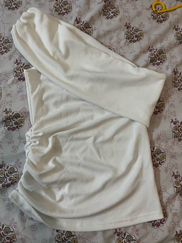 Brand new too with Tag - Chic White Ruched