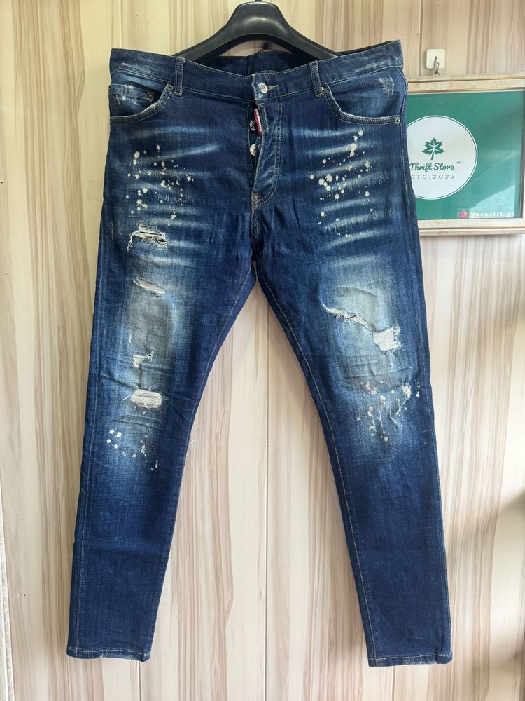 DSQUARED2 Paint Splitter Distressed Washed Jeans