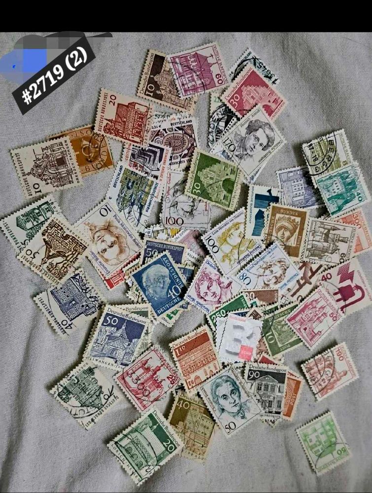 100 Vintage German Stamps Collection