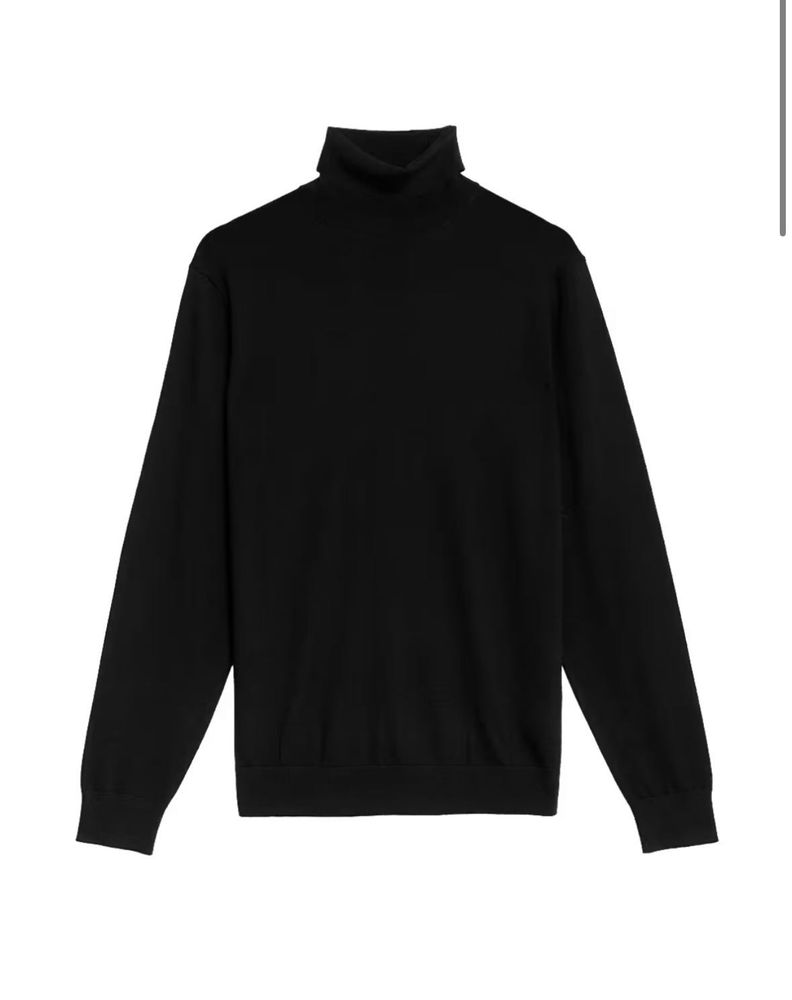 Zara Black Turtleneck Knit Sweater