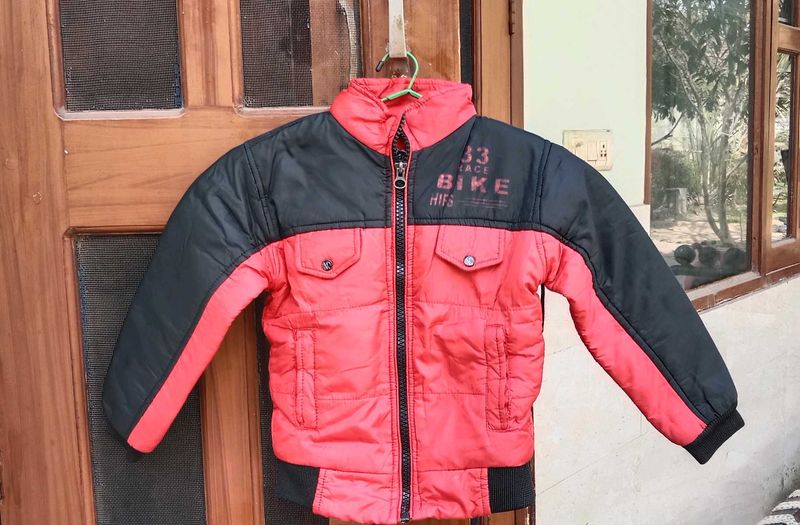 Kids Red &amp; Black Padded Jacket