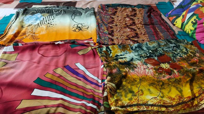 Bundle of 4 daily wear used Sarees