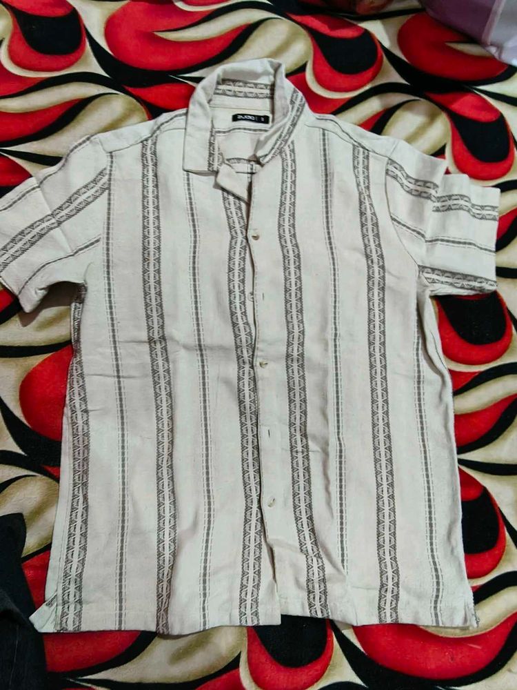 Men's Striped Short Sleeve Shirt