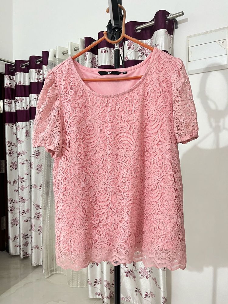 Pretty Pink Lace Top