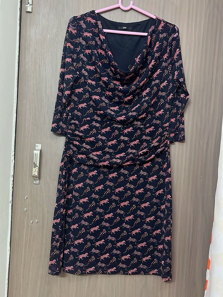 branded Stylish Printed Midi Dress for L and Xl