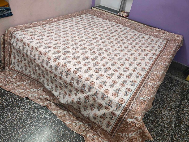 Pure Cotton Double Bedsheet