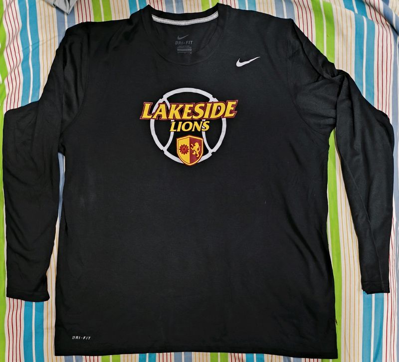 Nike Dry Fit Full Sleeve Gym T Shirt Black Jersey