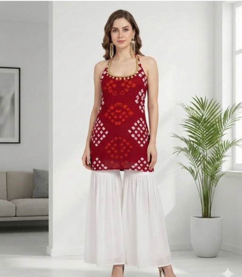 Stylish Bandhani Print Kurta