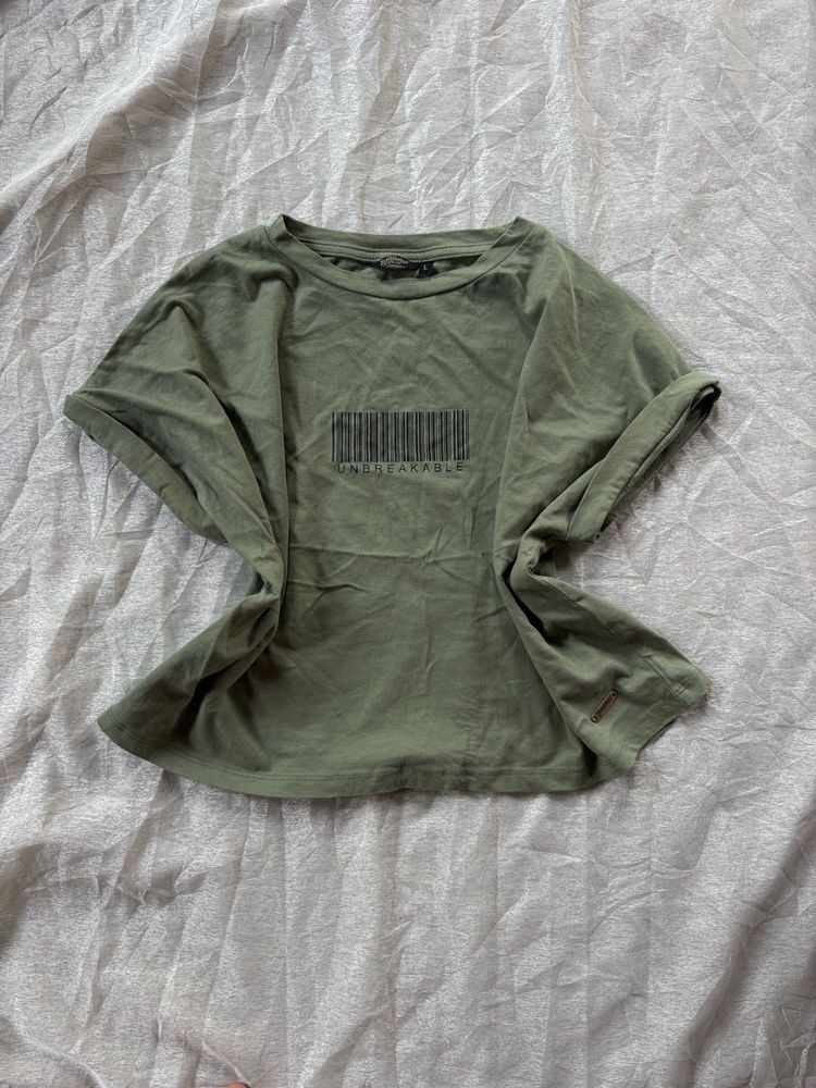 Olive Green Graphic T-Shirt
