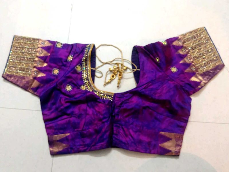 Exquisite Purple Embroidered Blouse