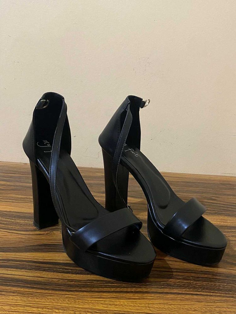 Black Platform Heels Strappy