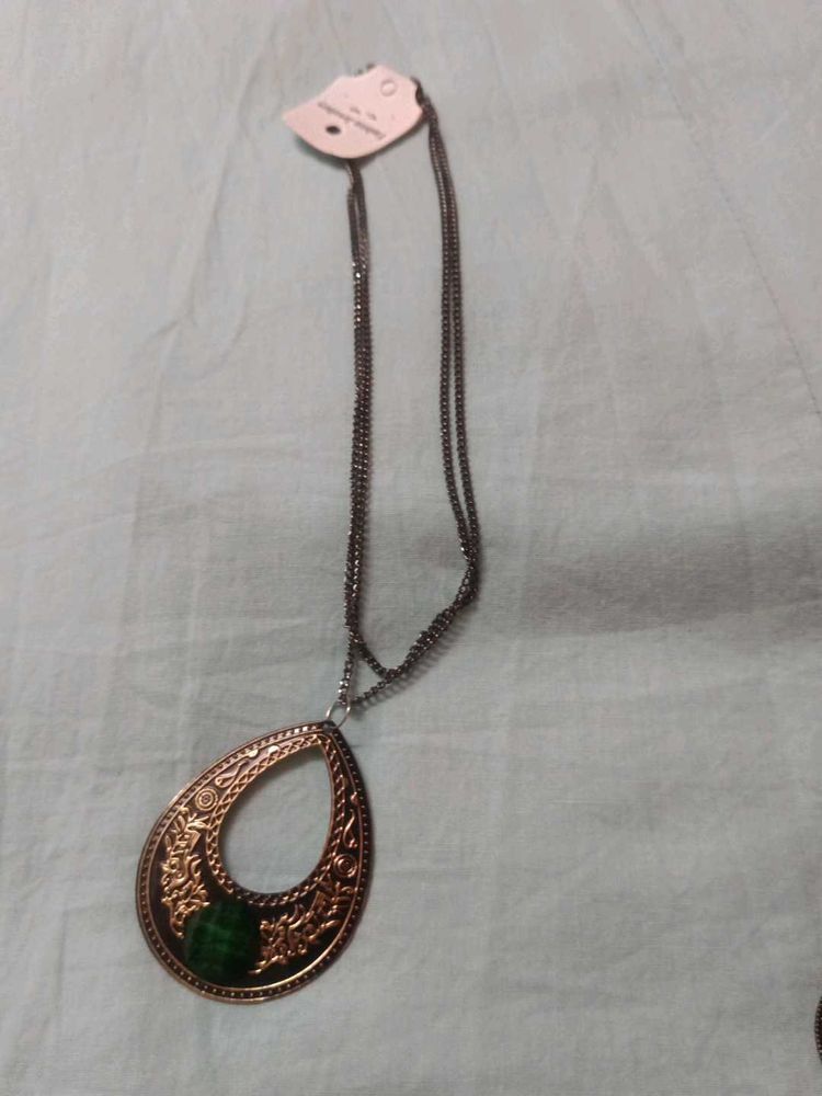 Bohemian Style Teardrop Pendant Necklace